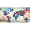 World Map-11CT Stamped Cross Stitch Kit(85*40cm)