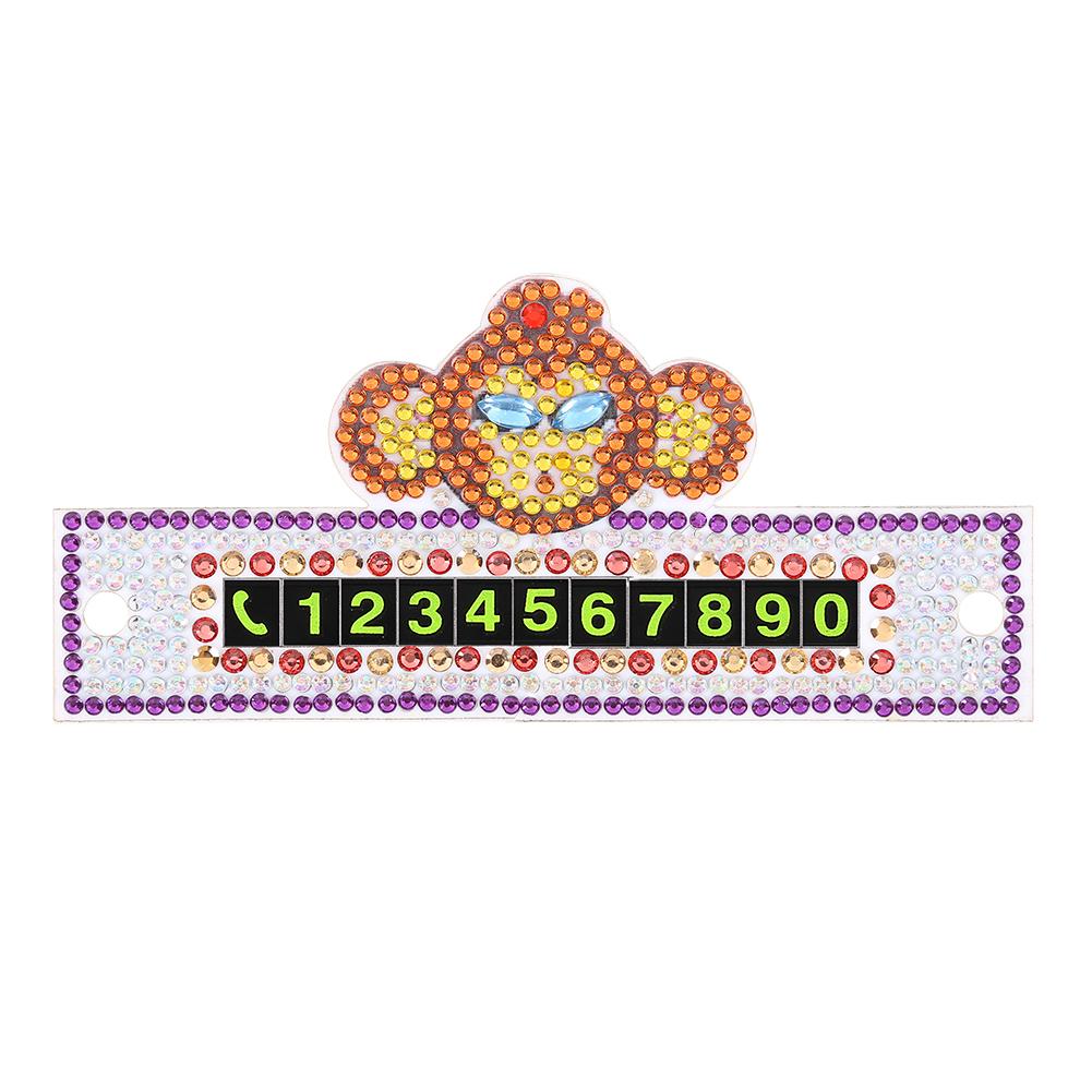 

Monkey Luminous Parking Number Plate-DIY Creative Diamond, 501 Original