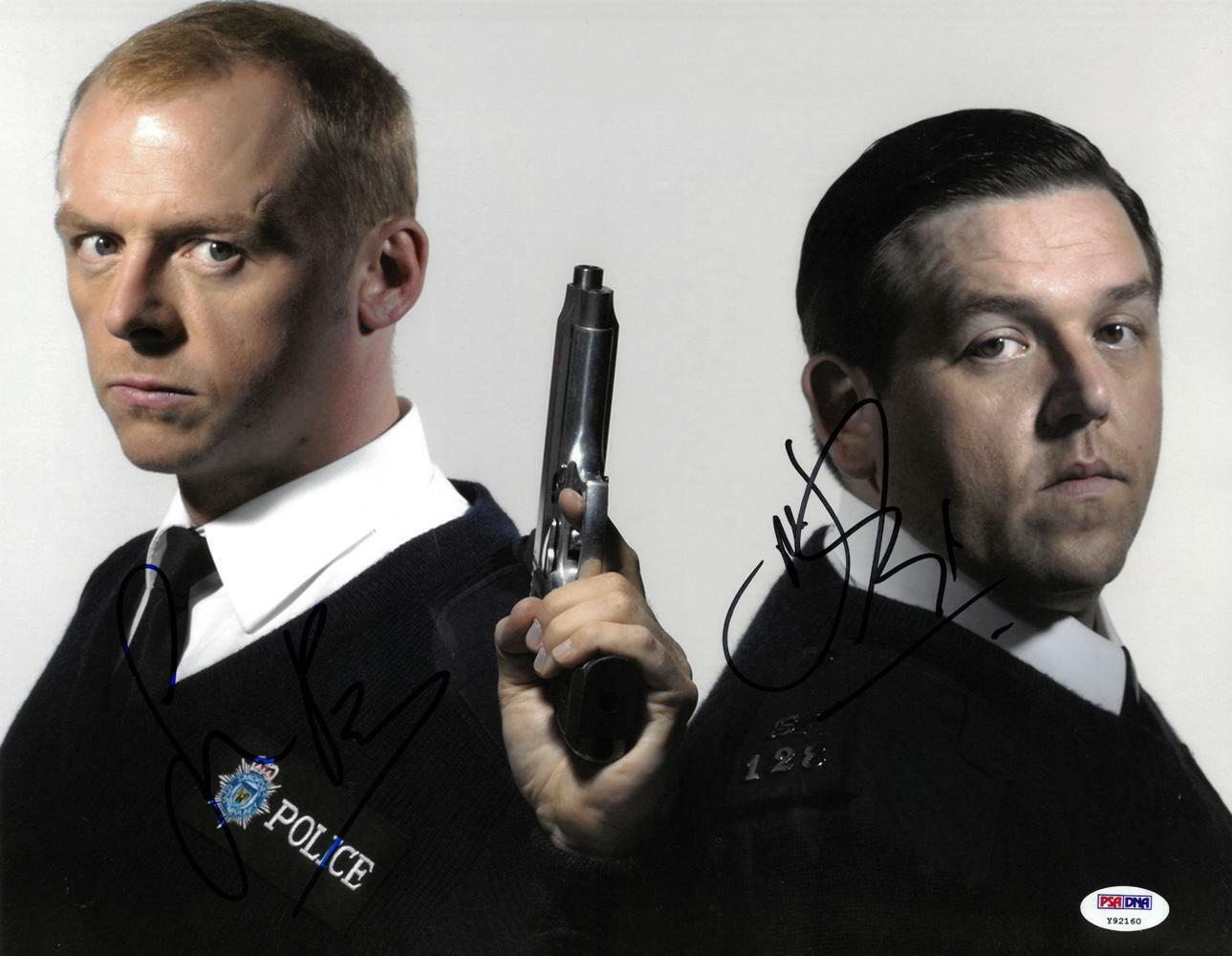 Simon Pegg/Nick Frost Signed Hot Fuzz Autographed 11x14 Photo Poster painting PSA/DNA #Y92160