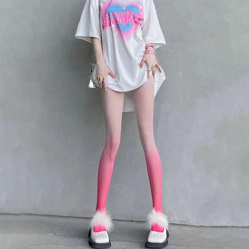 Gradient Hose PEACH PINK GRADIENT STOCKINGS