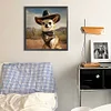 Diamond Painting-DIY Full Round Drill Cowboy Dog