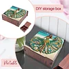 Diamond Painting Wooden Green Dress Girl 4 Slots Diamond Painting Storage Box for Adult Beginner