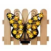 Solar Powered Outdoor Metal Butterfly Wall Lamps IP65 Waterproof Wall-Mounted Garden Butterfly Lights Auto On/Off Outdoor Fence Wall Art Decor Light for Patio Garden Fence Porch Decors