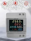 6IN1 DIN-Rail AC Volt Monitor Digital Active Power Factor Energy Meter 110V 220V