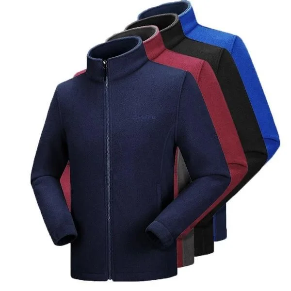Fleece Mens Jacket Large Sizes Big and Tall Men Clothing Jacket Liner Autumn Spring Cardigan Plus Coat Male | IFYHOME