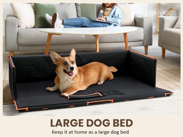 Product Introduction of 【TikTokShopBacktoSchool】Upgraded Back Seat Extender for Dogs with Impact Foam, Dog Car Seat Cover with Hard Bottom Holds 400lbs 7
