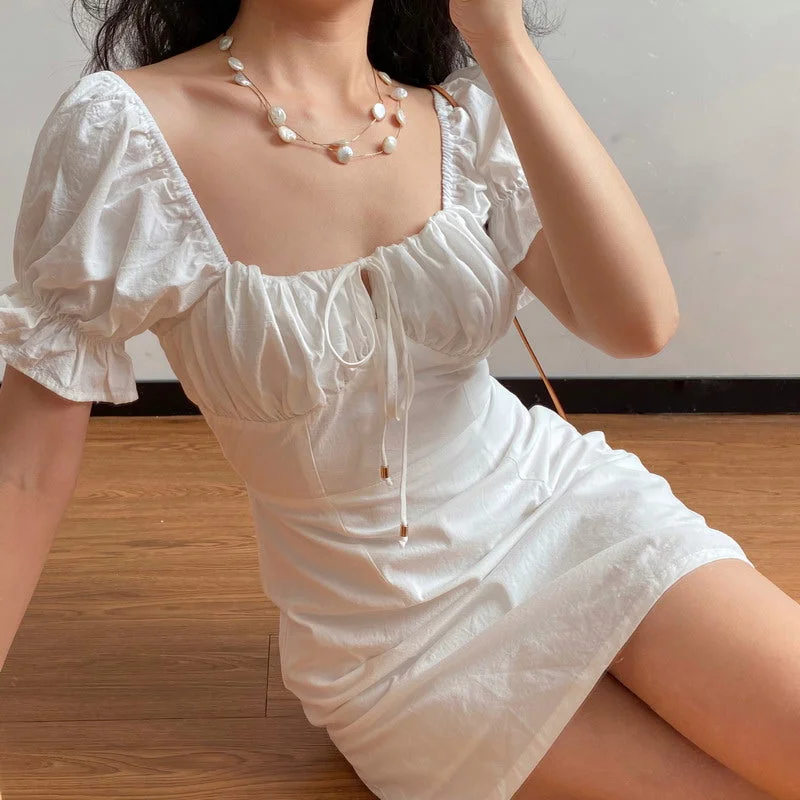 Mini Sexy White Women Dress