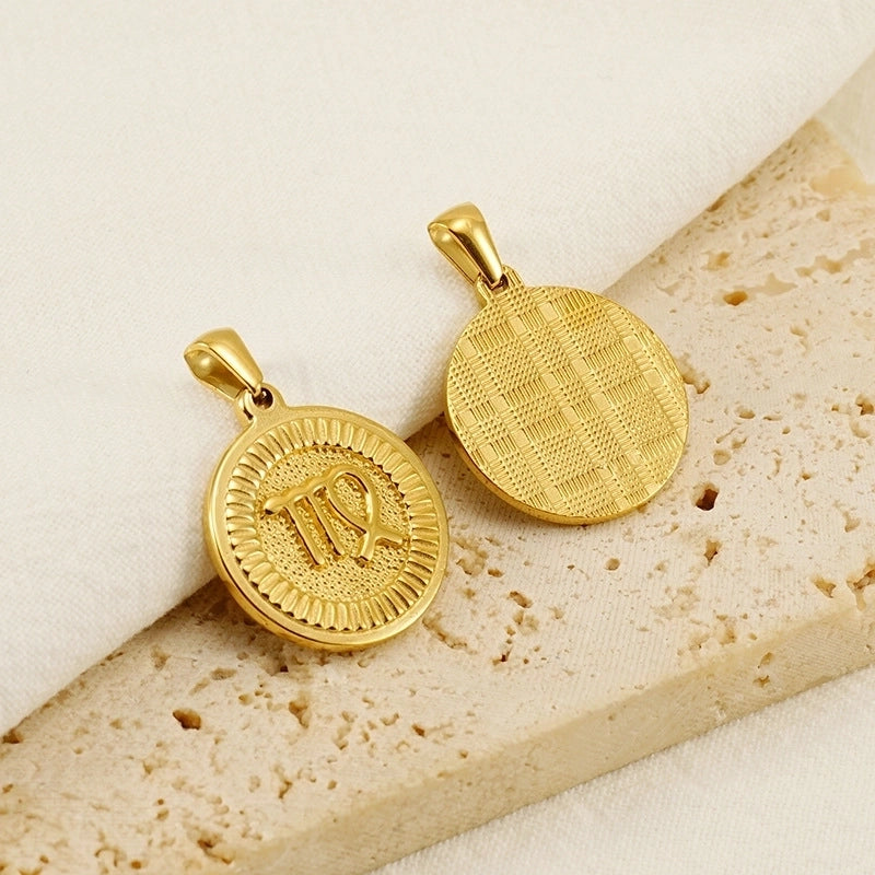 20mm 304 Stainless Steel 18K Gold Plated Constellation Pendant