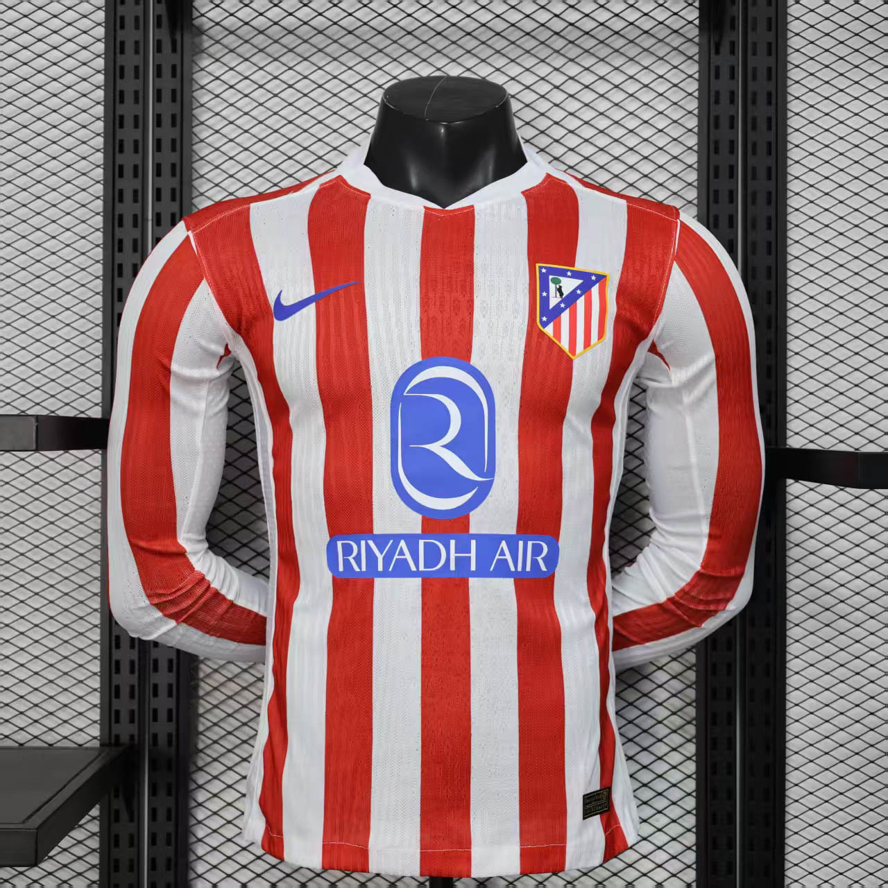 2025-2026 Long Sleeve Player Version Atletico Madrid Home Football Shirt 1:1 Thai Quality- Maxi Kit