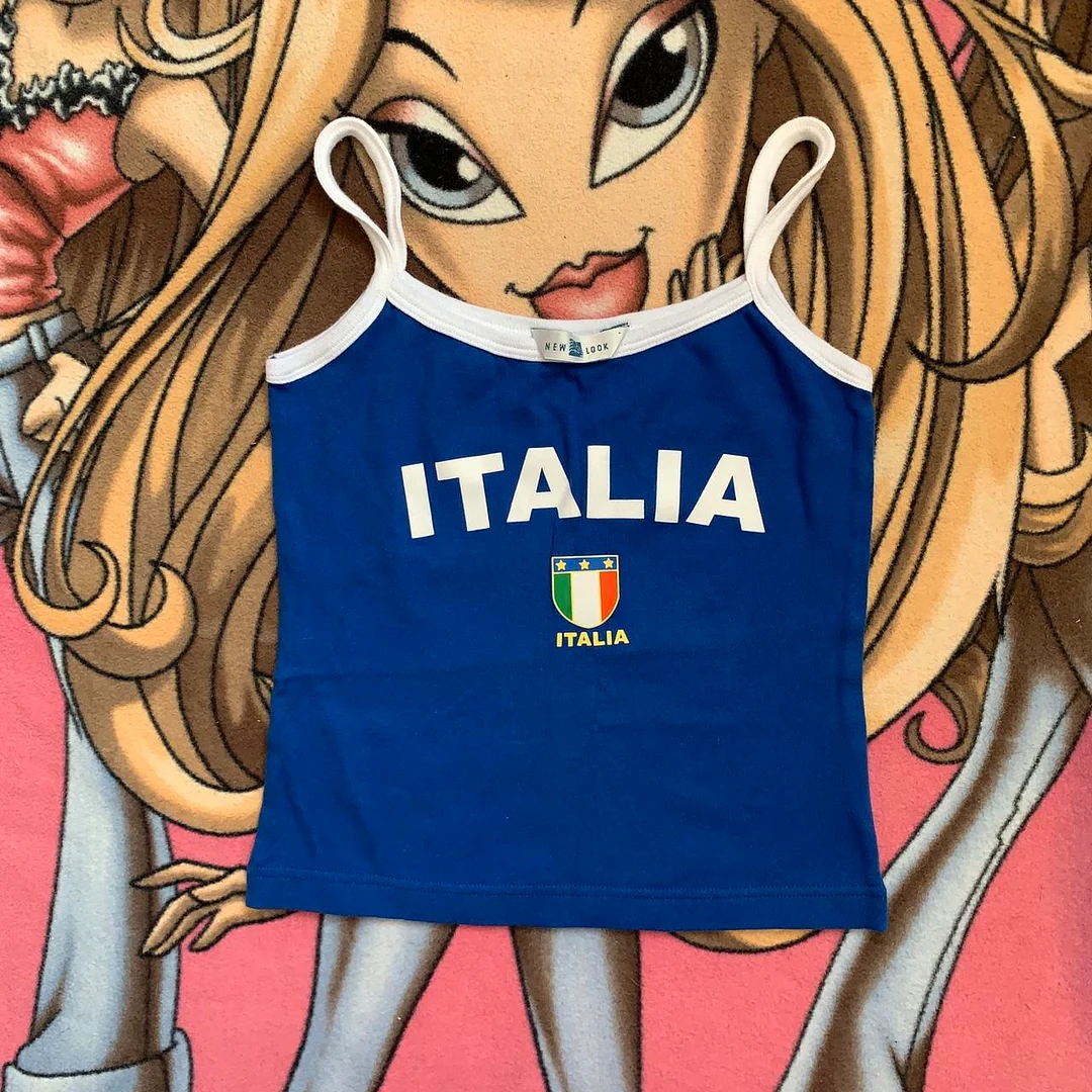 Toloer Blue Italia Tank Top-Outfit Ideas