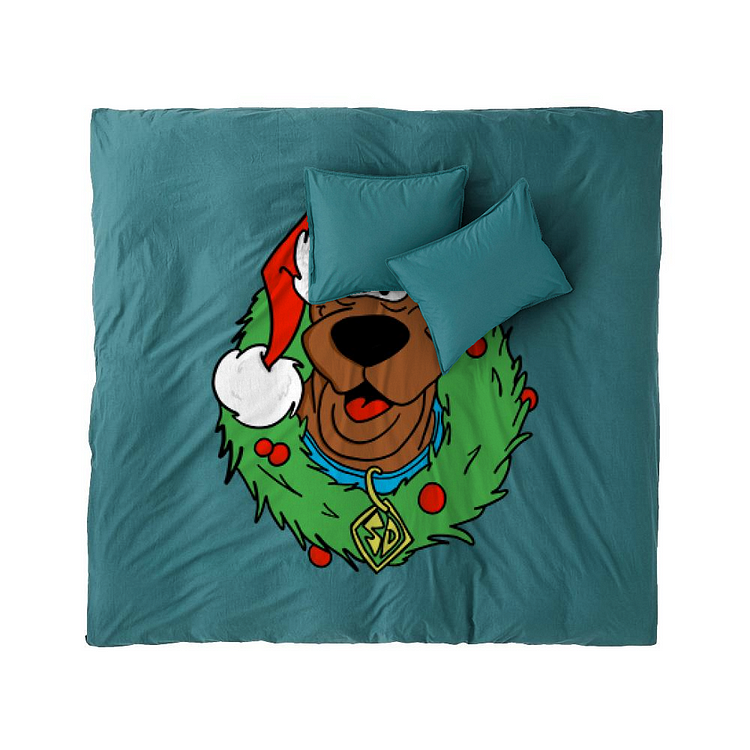 Scooby Doo In Santa Hat, Christmas Duvet Cover Set