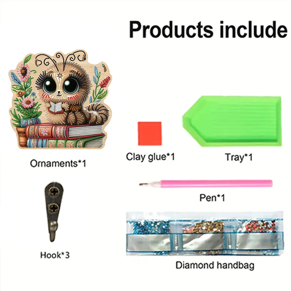 DIY Bee 3 Hooks Diamond Painting Pet Hook Rail Diamond Art Hanging Hooks