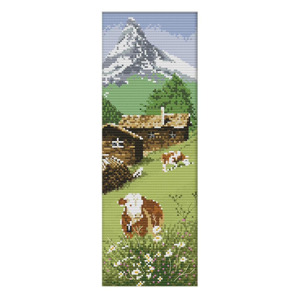 

Alps - 14CT Stamped Cross Stitch - 16*38cm, 501 Original