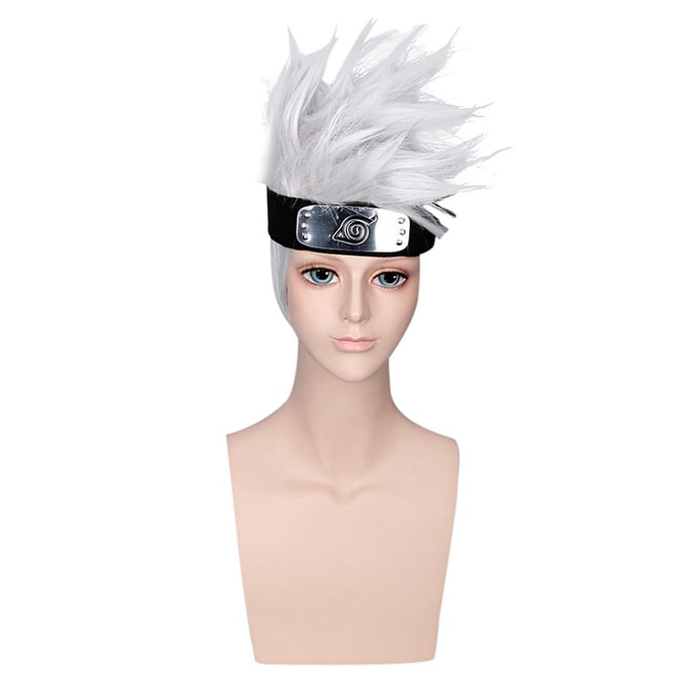 Naruto Headband Heat Resistant Synthetic Hair Hatake Kakashi Carnival Halloween Party Props Cosplay Wigs