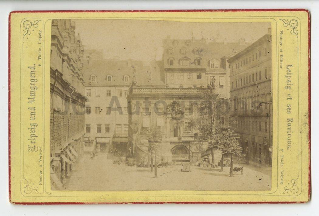 Leipzig, Germany - Original 19th Century Cabinet Card Photo Poster painting - Augustusplatz