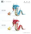 1/20 Scale World Zukan Evolution of Gyarados Set & Poliwrath Set & Politoed - Pokemon Resin Statue - VS Studio