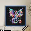 Crystal Dragon Colorful Neon Animals -14CT Stamped/Counted Cross Stitch 30*30cm tapestrymarket