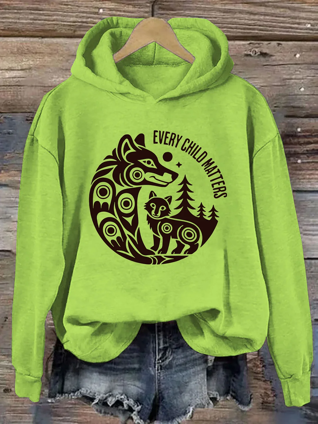 Indigenous Fox Wolf  Hoodie