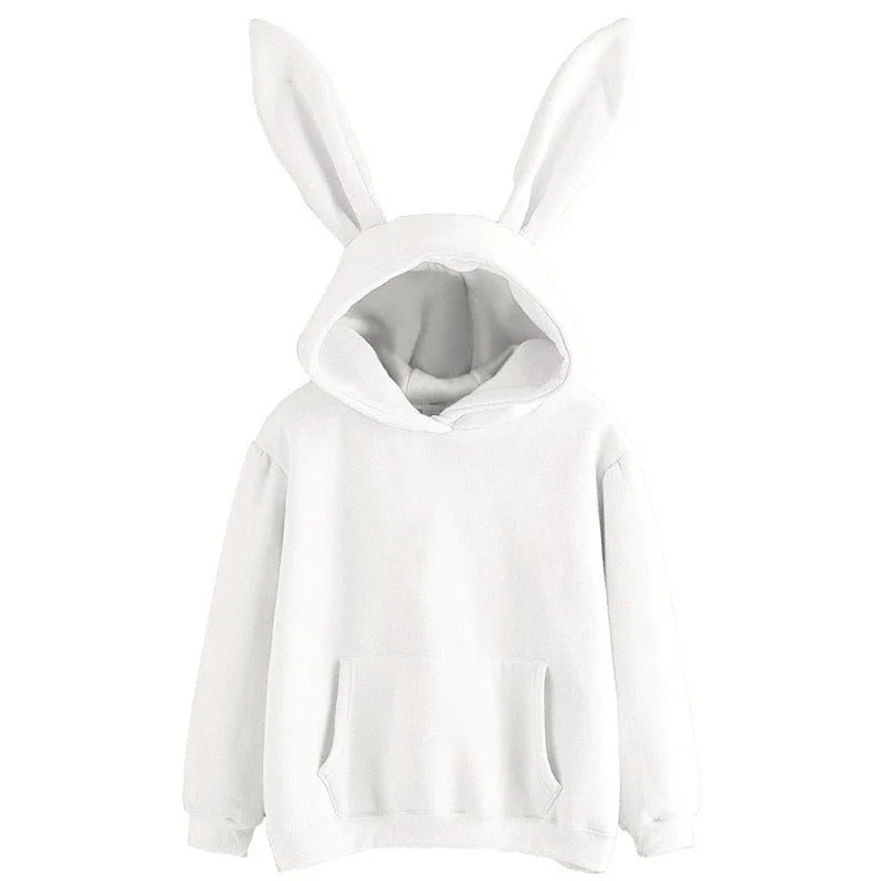 Women Cute Bunny Printed Girl Hoodie Casual Long Sleeve Sweatshirt Pullover Ears Plus Size Top Sweatershirt Hot Sale