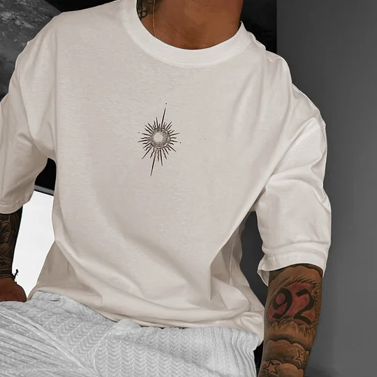 Men's Casual Religious Printed Loose T-shirt Lixishop 