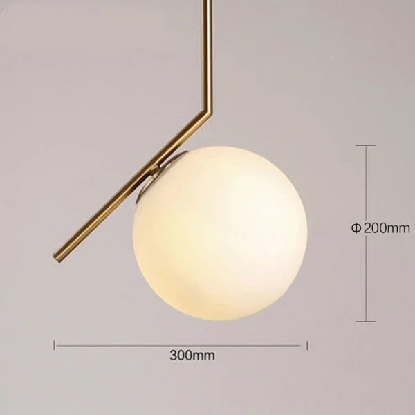 Modern Style Living Room Bedroom Minimalist Restaurant  Pendant Light Nordic Clothing Decoration Glass Ball Pendant Lamp