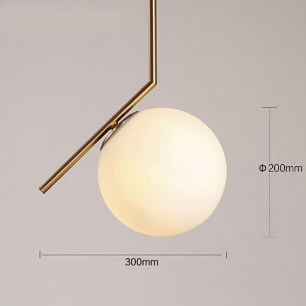 Modern Style Living Room Bedroom Minimalist Restaurant  Pendant Light Nordic Clothing Decoration Glass Ball Pendant Lamp
