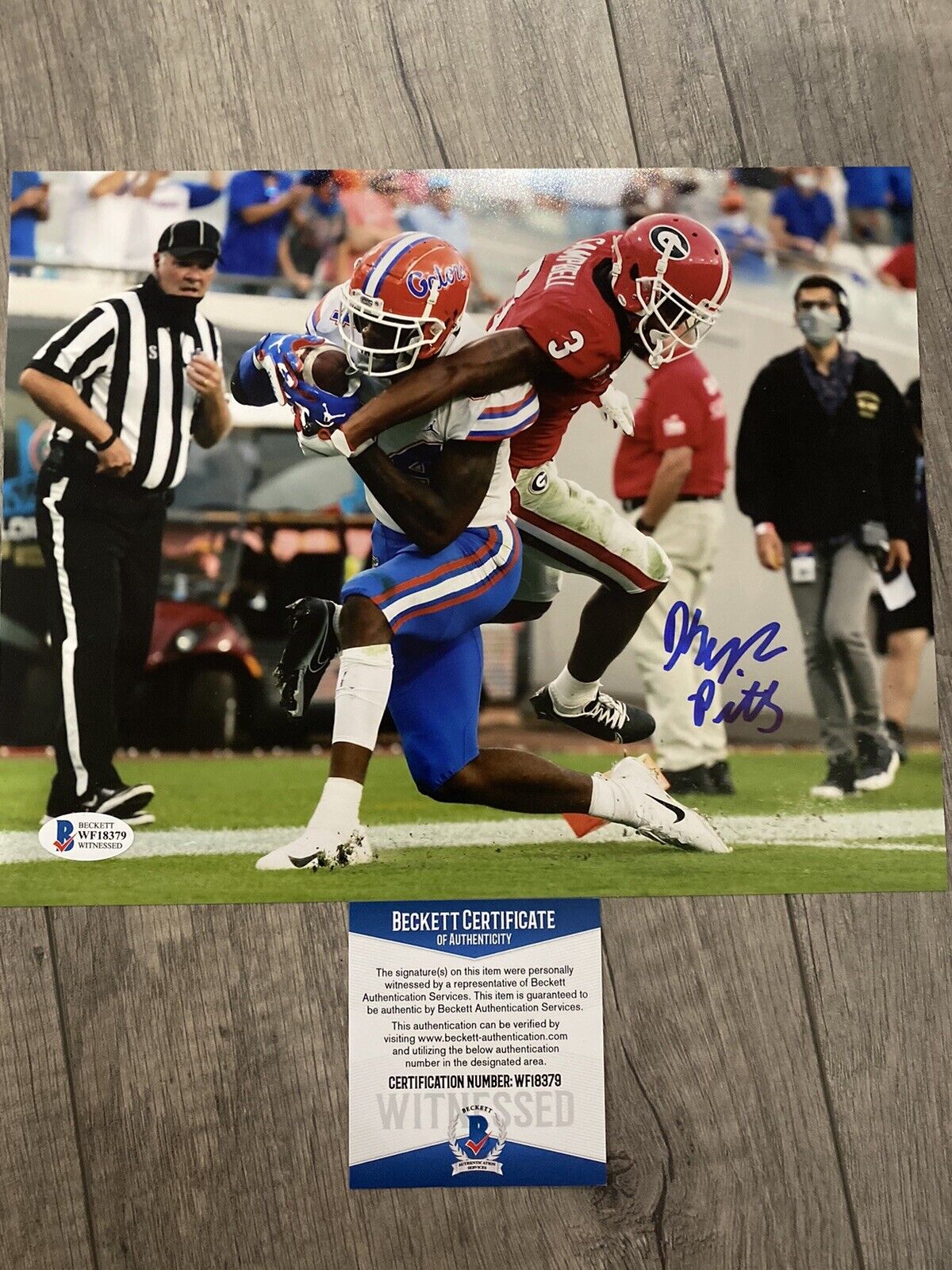 KYLE PITTS FLORIDA GATORS SIGNED 8x10 Photo Poster painting Beckett WITNESS NFL Draft