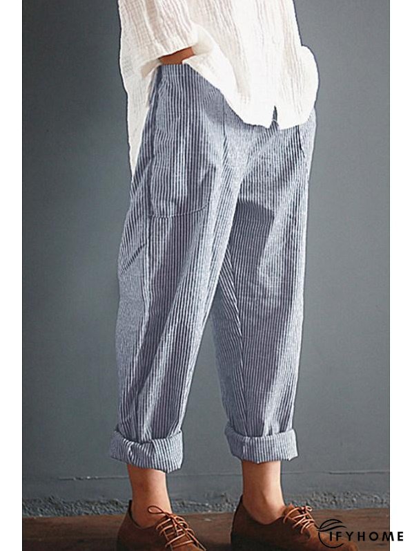 Loose Fitting Striped Pants | IFYHOME