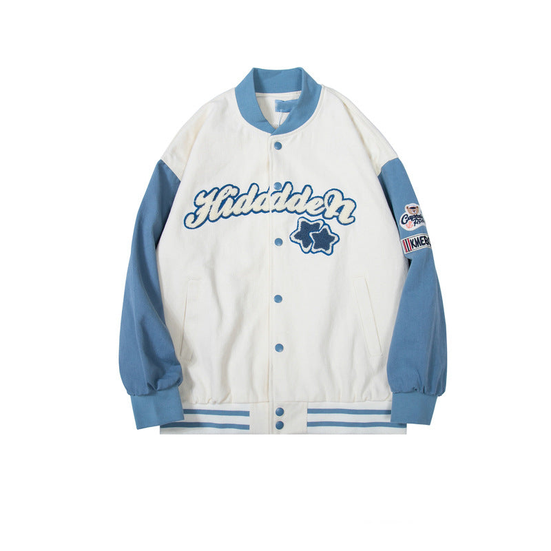 OLCooL 2024 Fall Fashion Retro Loose Stitching Jacket olcool