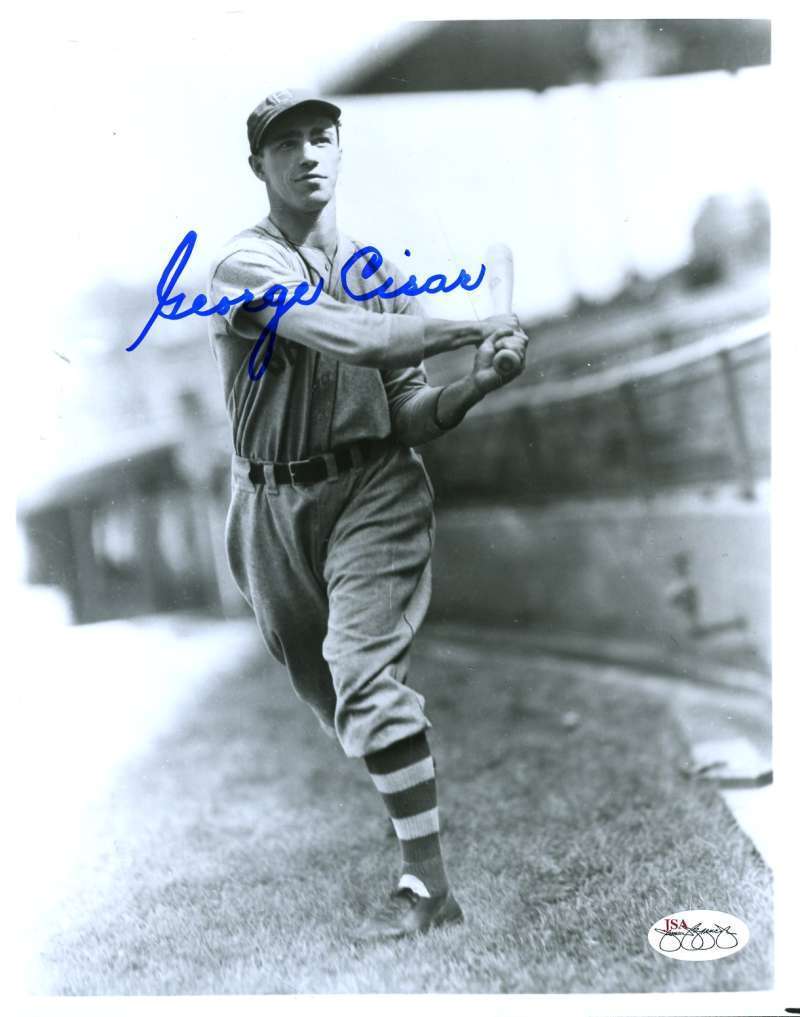 George Cisar Brooklyn Signed 8x10 Photo Poster painting Jsa Cert Sticker Authentic Autograph