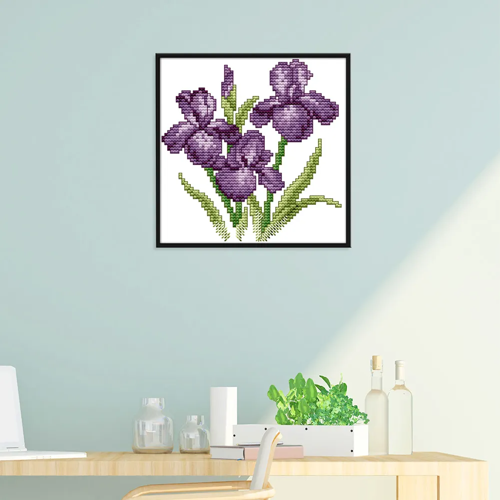 14ct Stamped Cross Stitch - Flower(17*17cm)