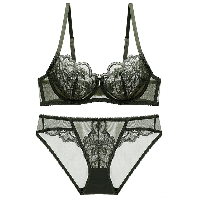 Churchf Lingerie Suit Female Summer Sexy Bra Pure Lust Lace Thin Bra Small Comfortable Breathable Large Size Bra