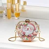 Santa Claus DIY Diamond Painting Shoulder Bag for Coins Lipstick Earphones Gifts