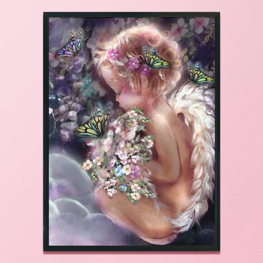 DIY Stamped Cross Stitch 11CT Full Embroidery 40*53cm - Angel Baby