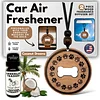 Personalized Car Air Freshener, Wood Diffuser and Fragrance Oil Set, Custom Message, Rearview Mirror Charm, Dog Bone Cut Out, Puppy Paws, Auto Accessory for Men or Women (Coconut Dreams)