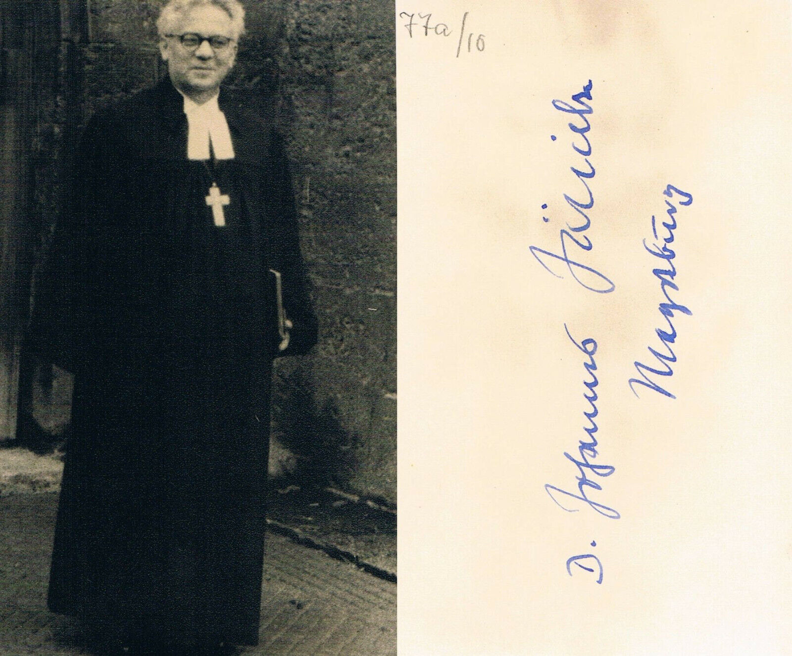 Bishop Johannes J?nicke 1900-79 autograph signed Photo Poster painting 3x5