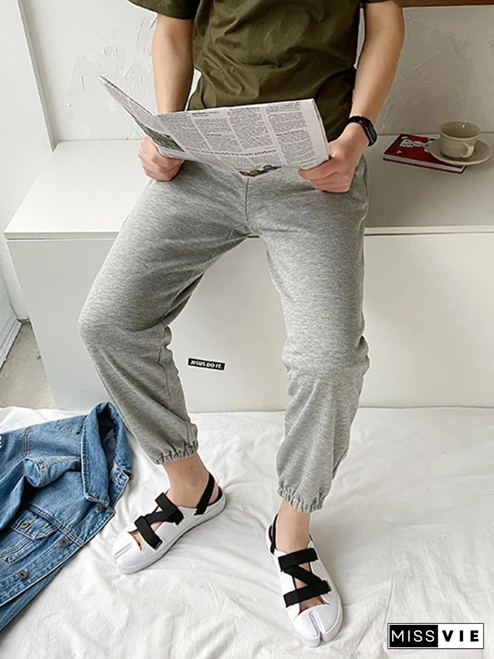 Casual Plain Split Toe Sandals