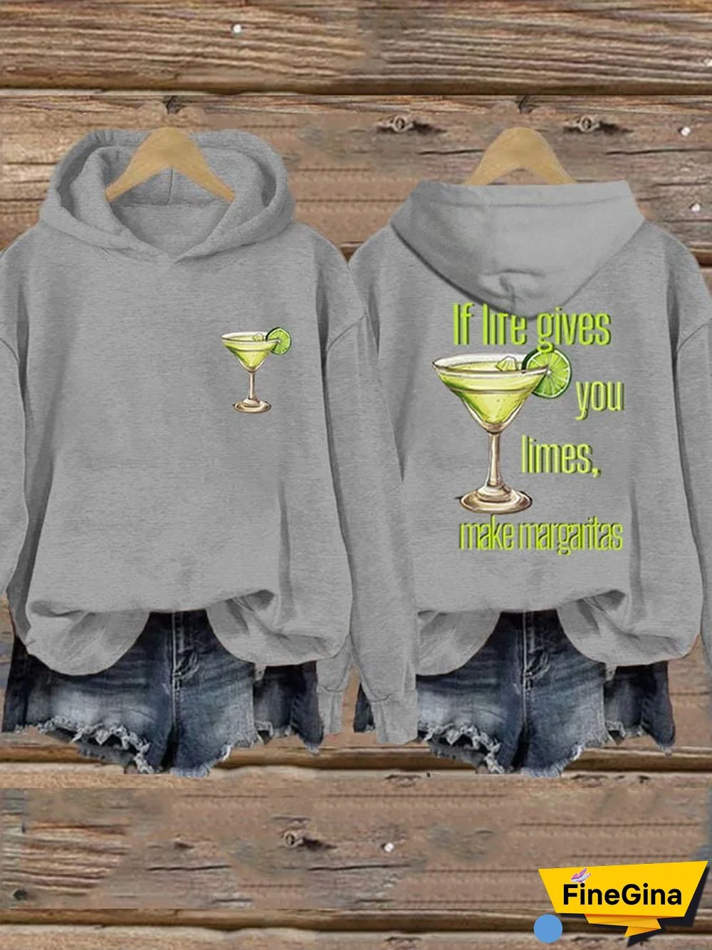 Women's If life gives you limes casual hoodie
