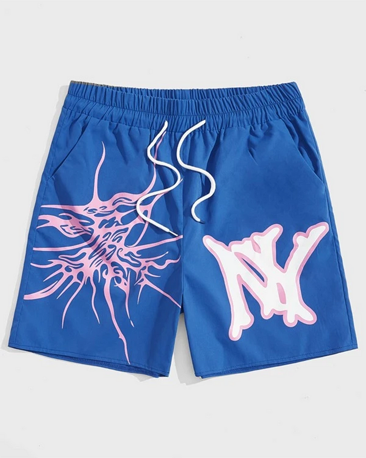 Men's Plus Size Sport Street NY Shorts