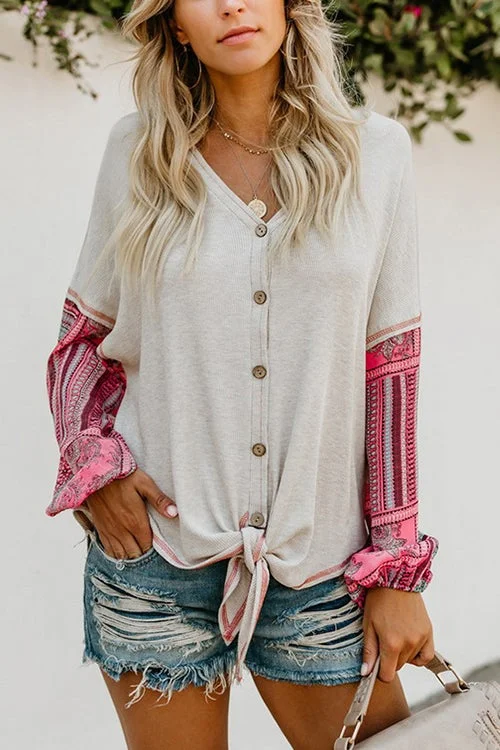 Boho Vibes Tie Front Top