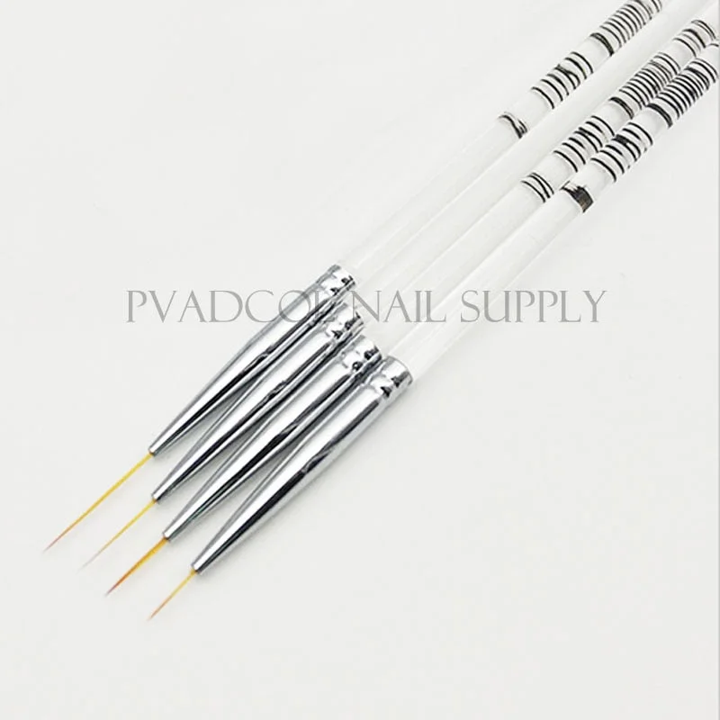 Nail Art Gel Liner Brush Lines Drawing Painting Pen Acrylic Manicure Salon Tool Set of 4