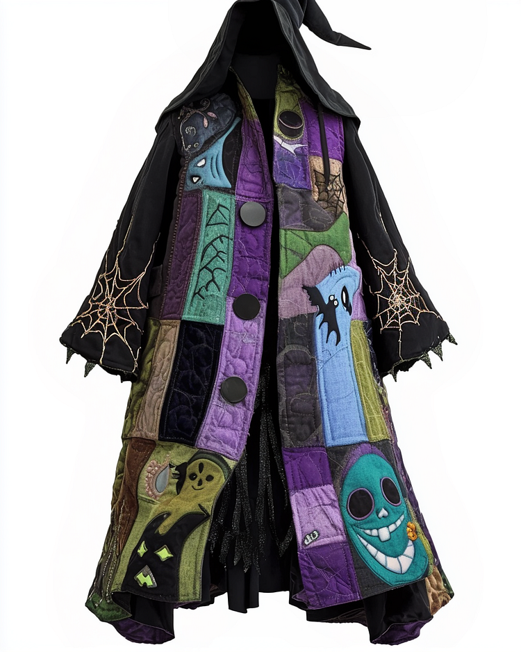 Halloween element long wizard cape d3d4