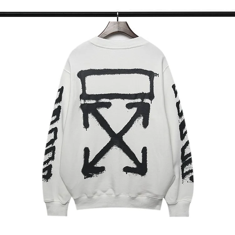 off White Sweatshirts Autumn and Winter round Neck Pullover Bottoming Shirt Loose Sweater