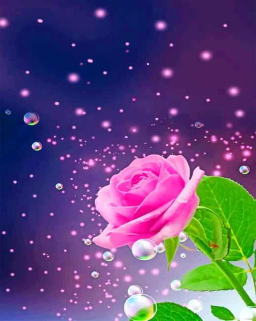 

Pink Rose – Paint By Numbers - 40*50CM, 501 Original