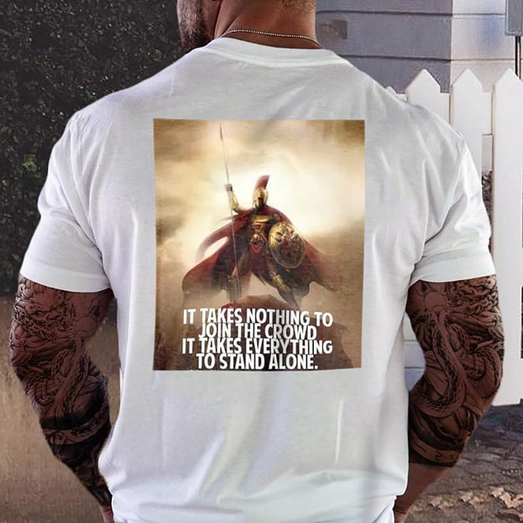 Warrior printed short-sleeve designer T-shirt