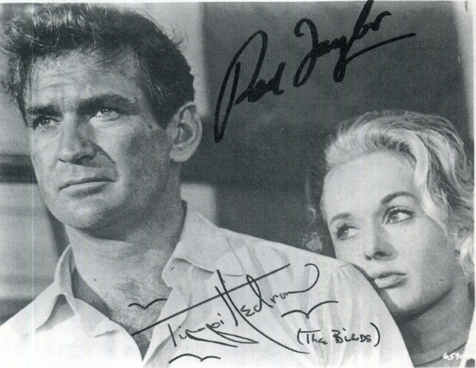 TIPPI HEDREN & ROD TAYLOR Signed 'The Birds' Photo Poster paintinggraph - Actress Actor preprint