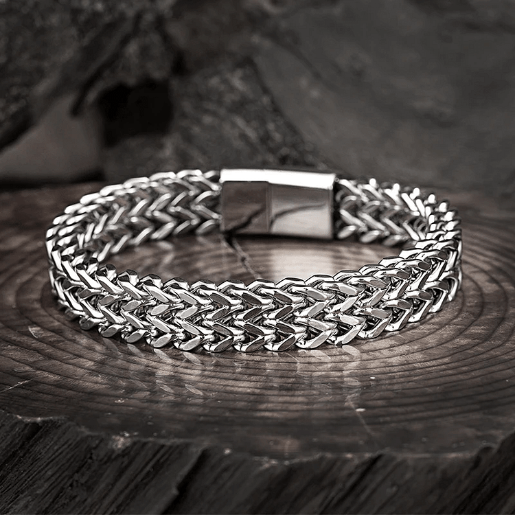 Coutureaura Classic Double Row Wheat Chain Bracelet