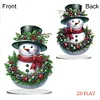 2D flacher Schneemann Druck DIY Desktop Diamond Art Kits für Home Office Desktop Dekor