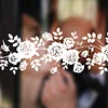 White Rose Decal Self Adhesive Window Static Sticker Home Decor