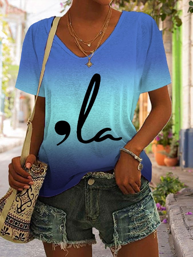 Women's Feminist Print Casual T-Shirt